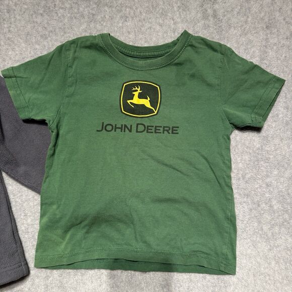 Hanna Andersson Fleece Full Zip Sweater Boys 4T Bundle Lined Pants John Deere - Picture 7 of 8